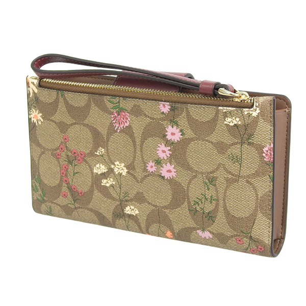 COACH（コーチ） 財布 折財布 二つ折り 財布 カーキマルチ レディース