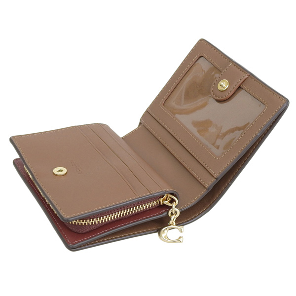 COACH（コーチ） 財布 折財布 二つ折り カーキマルチ レディース c8734
