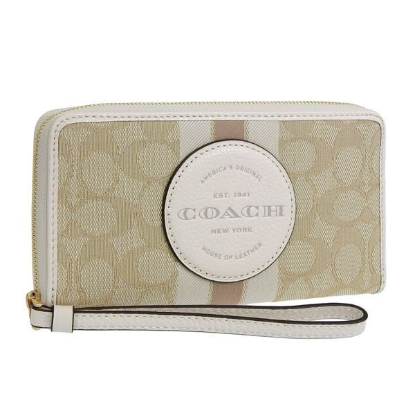 [アウトレット]COACH　コーチ　長財布　(ライトカーキ/チョーク) COACH（コーチ） アウトレット 長財布 レディース ライト カーキ