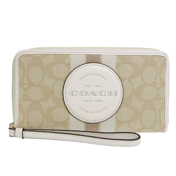 COACH（コーチ） 長財布 財布 ライトカーキ チョーク レディース c9073