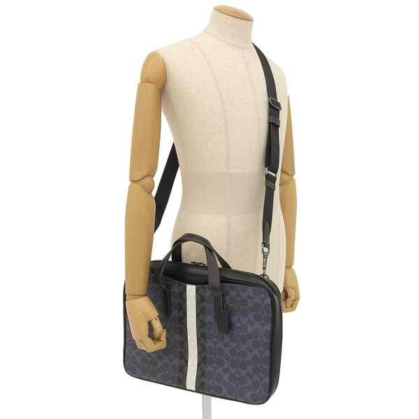 【新品】COACH グラハム　ブリーフ　ビジネスバッグ2way ブラック　トート COACH☆グラハム ジップ ブリーフ (Coach/ビジネスバッグ