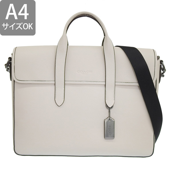 【新品未使用】COACH ビジネスバッグ グレー/ホワイト2ウェイ F56018 COACH（コーチ） バッグ メンズ ビジネスバッグ トートバッグ