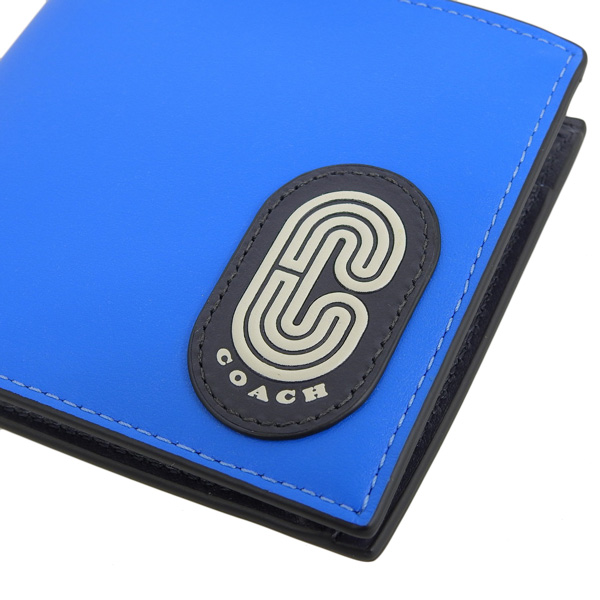COACH(コーチ) 2つ折り財布 マネー クリップ ジップ ウォレット C8272 ライトブルー レザー COACH - COACH(コーチ) 2つ折り財布 マネー クリップ ジップ