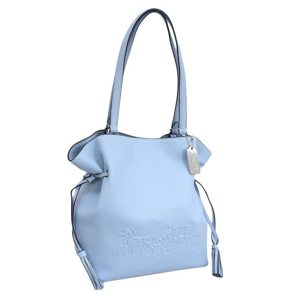 新品・未使用コーチCOACH トートバッグ ホワイト/ライトブルー COACH（コーチ） バッグ レディース トートバッグ アウトレット レザー