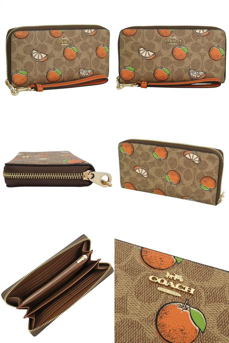 COACH（コーチ） 財布 レディース 長財布 アウトレット ブラウン