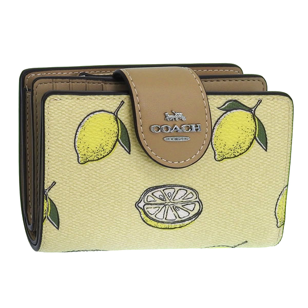COACH マネークリップ 新品 カナリー 新作 レザー メンズ 黄色 COACH - COACH コーチ/マネークリップ型2つ折り財布/C8272/L22