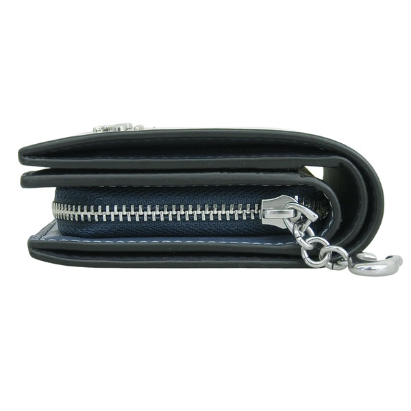 COACH ネイビー 二つ折り財布 ネイビー（紺）系 Coach(コーチ) 折りたたみ財布(レディース