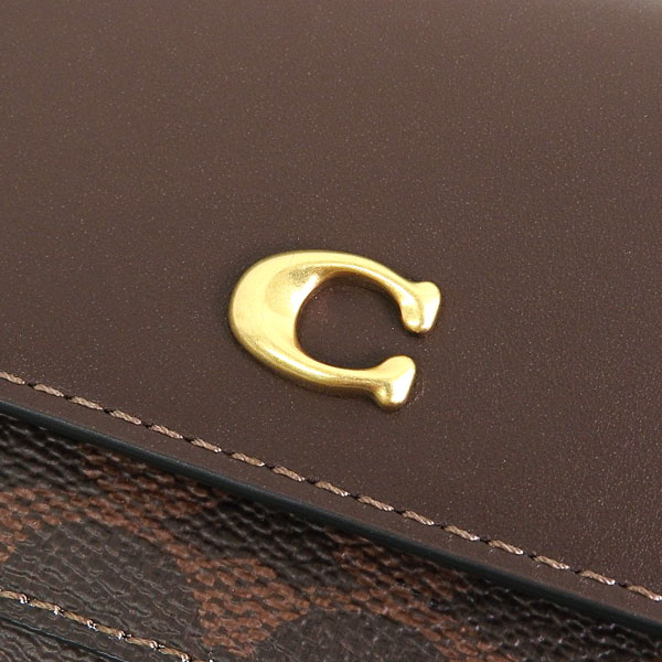 COACH（コーチ） 財布 レディース 2つ折り 折財布 ブラウン ミラ