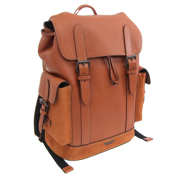 【ポン太】美品 コーチ ハドソン リュック バックパック A4 レザー COACH（コーチ） バッグ バックパック リュック リュックサック メンズ