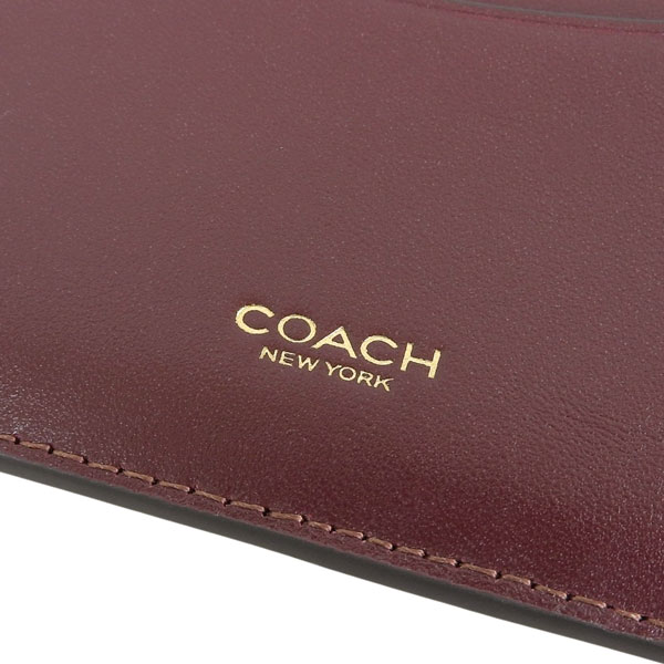 COACH（コーチ） レディース カードケース レザー ブラウンマルチ