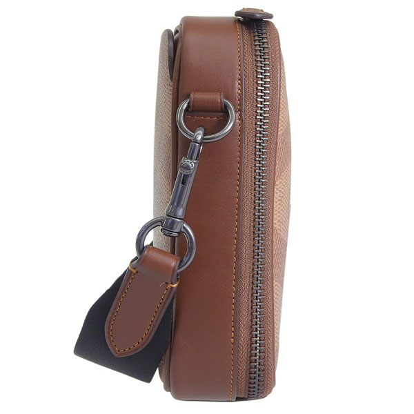 コーチ メンズ ブラウンレザー バッグ COACH（コーチ） バッグ メンズ ショルダーバッグ アウトレット
