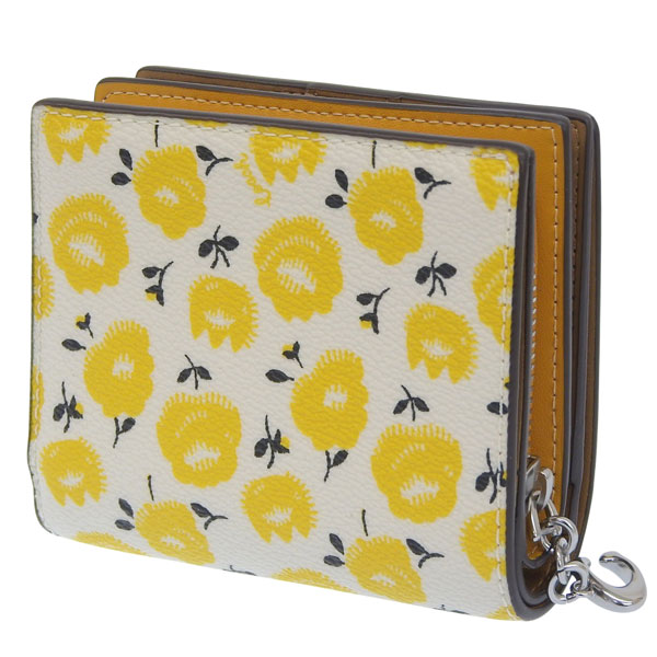 COACH コーチ　折り財布　イエロー　黄色　花柄　ミニウォレット コーチ COACH 財布 （イエロー） -waja bazar - 海外ファッション
