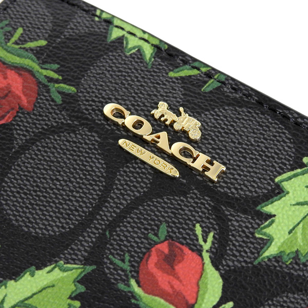COACH コーチ 財布 二つ折り レディース アウトレット 折財布 花