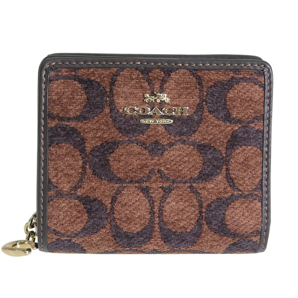 新品　COACH　コーチ 折り財布　ブラウン ２つ折り財布 COACH（コーチ） 財布 レディース 二つ折り財布 アウトレット ブラウン