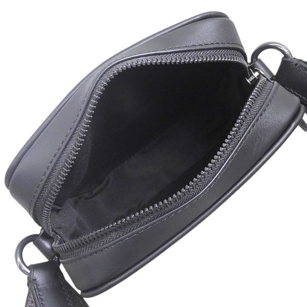 【極美品】コーチ ウエストバッグ オールレザー 2層 ステッチ 黒 メンズ COACH（コーチ） バッグ メンズ ショルダーバッグ アウトレット PVC