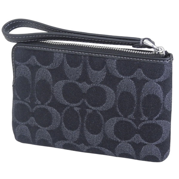 COACH コーチ シグネチャー ポーチ デニム 未使用 タグ付 COACH（コーチ） ポーチ レディース アウトレット リストレット