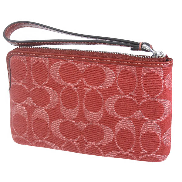COACH（コーチ） ポーチ レディース リストレット アウトレット レッド 