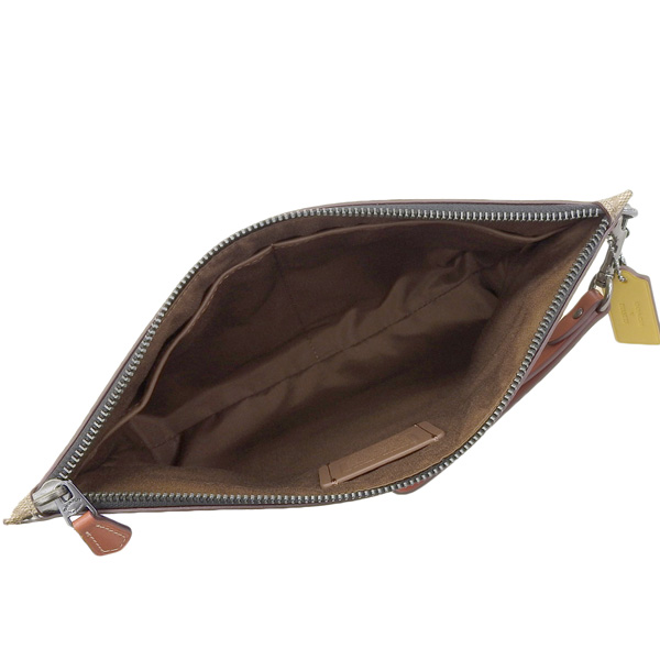 COACH ロゴ柄 クラッチバッグ ベージュ/ブラウン COACH（コーチ） バッグ レディース クラッチバッグ アウトレット
