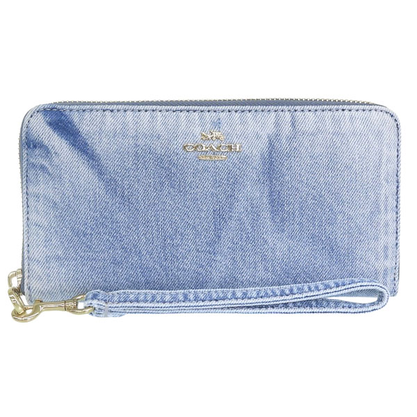 COACH（コーチ） 財布 レディース 長財布 アウトレット デニム LZA LVD