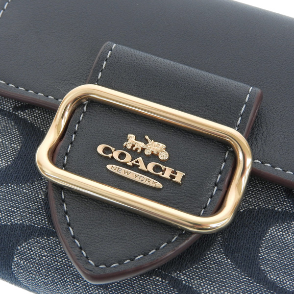 新品未使用　コーチ　二つ折り財布　シャンブレーCH151IMDEI COACH 公式】コーチアウトレット | スモール モーガン ウォレット