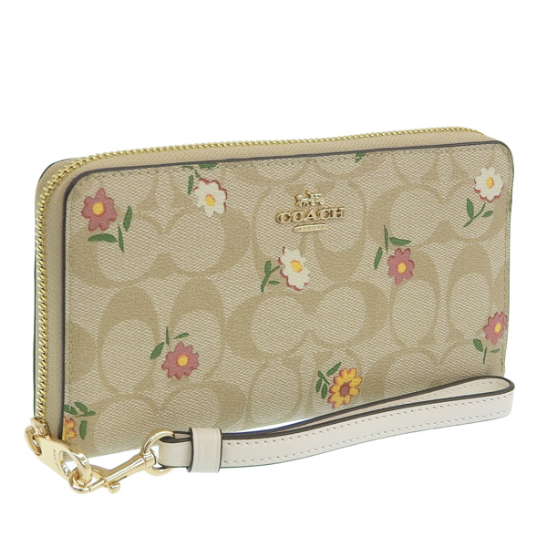 未使用 COACH マルチカラー 長財布 COACH（コーチ） 財布 レディース 長財布 アウトレット ベージュマルチ
