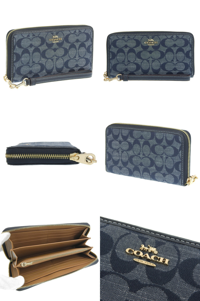 COACH（コーチ） 財布 レディース 長財布 アウトレット シャンブレー