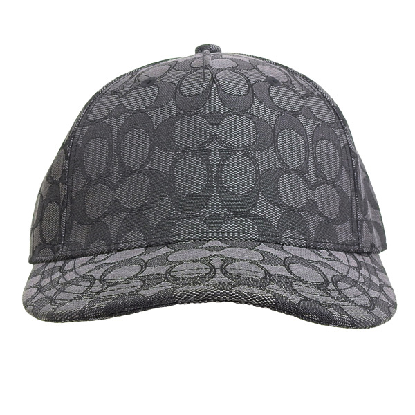 【新品・未使用】 COACH シグネチャー ブラック/グレーキャップタグ付き COACH（コーチ） キャップ メンズ レディース 帽子 アウトレット