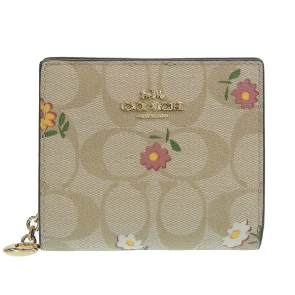 COACH（コーチ） 財布 レディース 二つ折り財布 アウトレット ベージュ