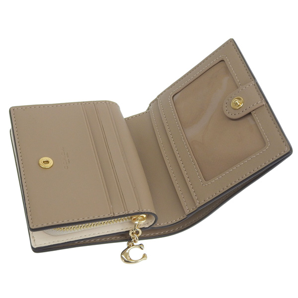 COACH（コーチ） 財布 レディース 二つ折り財布 アウトレット ベージュ