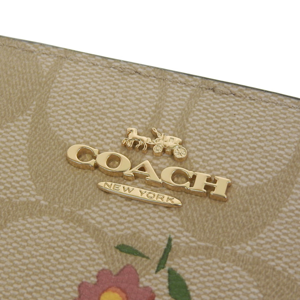 COACH 二つ折り財布 シグネチャー マルチカラー COACH（コーチ） 財布 レディース 二つ折り財布 アウトレット ベージュ