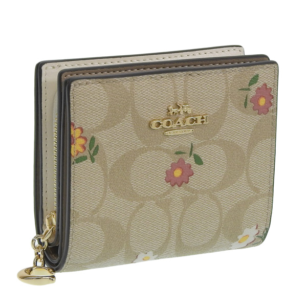 COACH（コーチ） 財布 レディース 二つ折り財布 アウトレット ベージュ