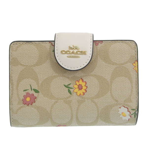 COACH（コーチ） 財布 レディース 二つ折り財布 アウトレット ベージュ