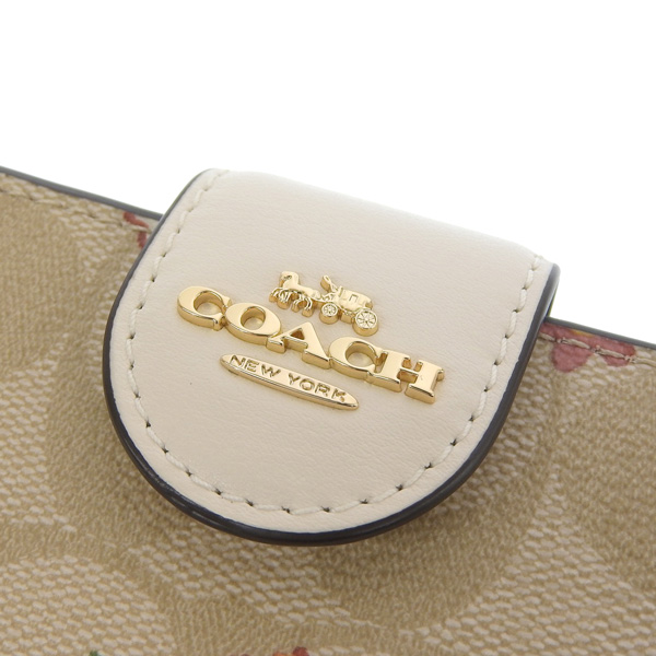 COACH（コーチ） 財布 レディース 二つ折り財布 アウトレット ベージュ