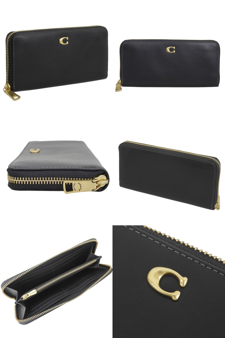 COACH 長財布 COACH（コーチ） 財布 レディース 長財布 レザー グレー スリム