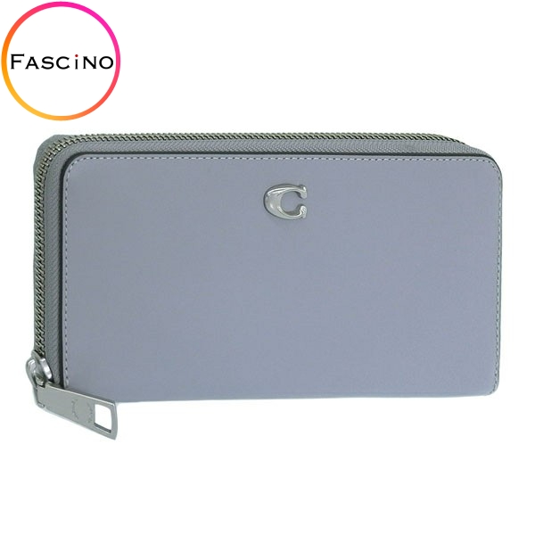 COACH（コーチ） 財布 レディース 長財布 レザー グレー スリム