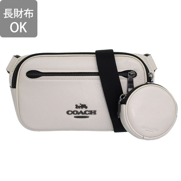 COACH★*エリアス2wayベルトバッグ レザーウエストバッグWhite*°♡ COACH（コーチ） バッグ メンズ ショルダーバッグ ボディバッグ