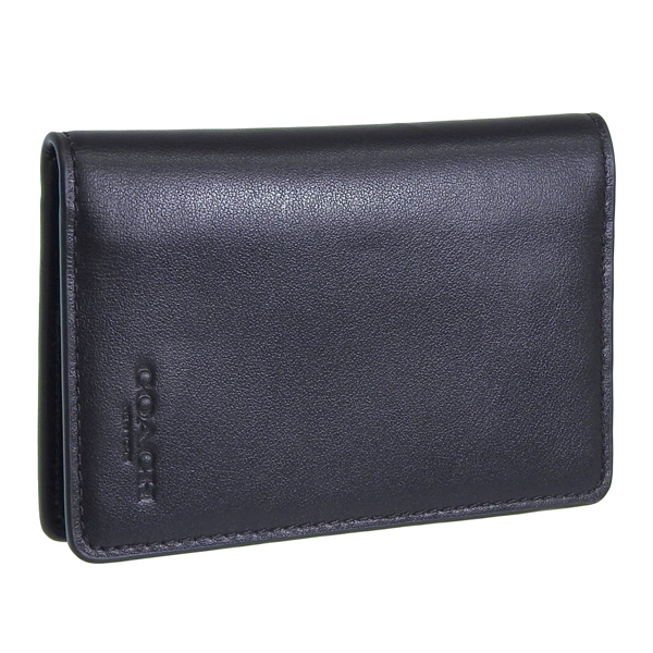 コーチ 定期入れ パスケース カードケース メンズ アウトレット レザー ブラック ID CARD WALLET LTH CJ728QBBK COACH