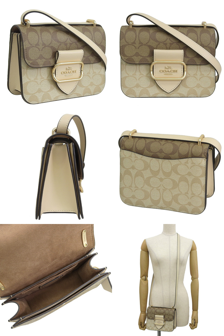 【★miemo☆】未使用近いコーチCOACH ボディーバッグ革カーキグレー COACH（コーチ） バッグ レディース ショルダーバッグ アウトレット