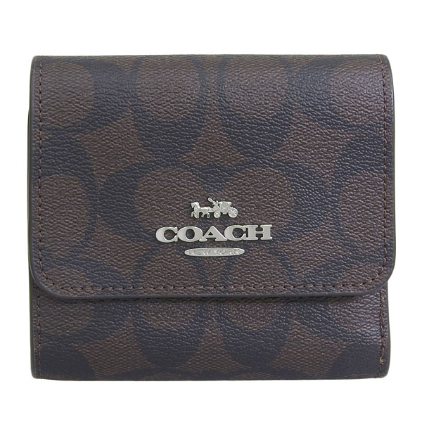 新品　COACH　折り財布　３つ折り財布　レディース COACH（コーチ） 財布 レディース 三つ折り財布 アウトレット ブラウン