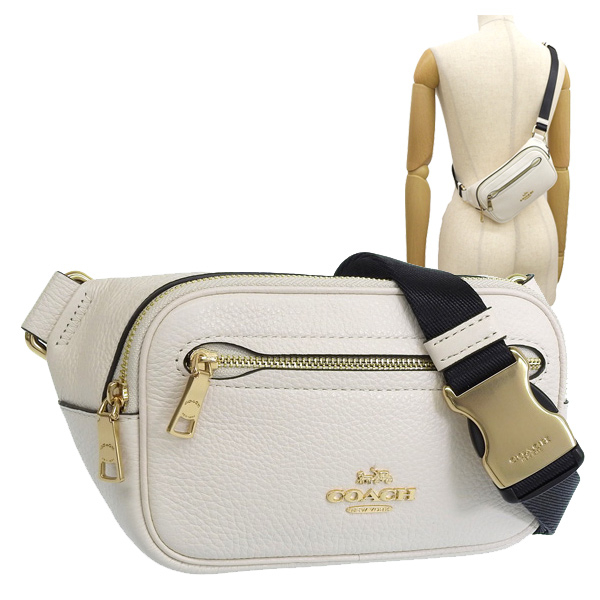 COACH ボディバッグ ホワイト レザー