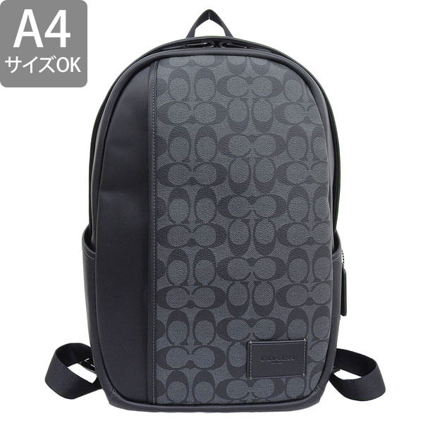 未使用級✨ コーチ リュック エッジ シグネチャー A4 大容量 レザー 黒 