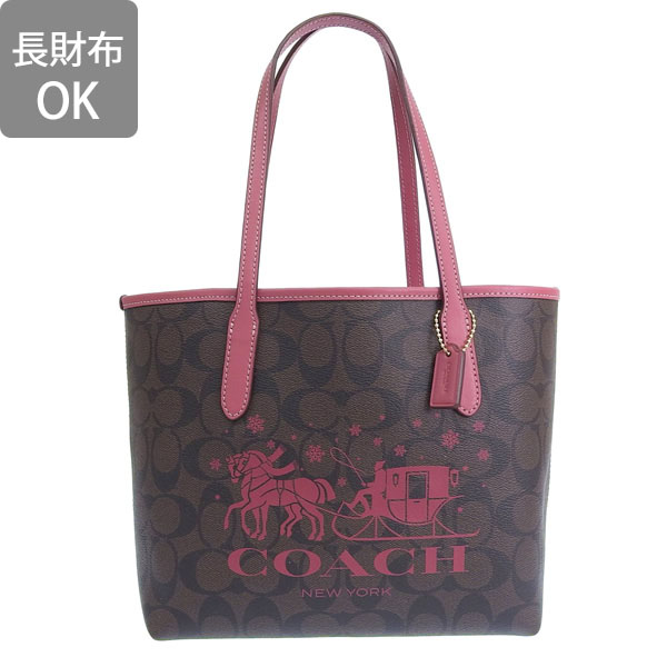 COACH ハンドバッグ ブラウン ピンク COACH(コーチ) ハンドバッグ - ピンク レザー - メルカリ