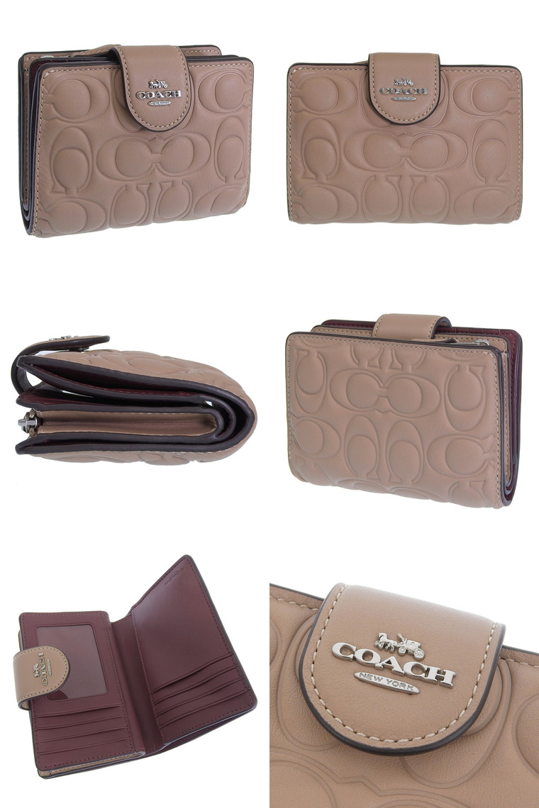 COACH（コーチ） 財布 レディース 二つ折り財布 アウトレット レザー