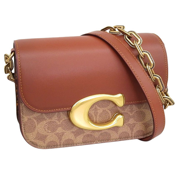 �R�[�` �o�b�O ���f�B�[�X �V�����_�[�o�b�O �A�E�g���b�g PVC ���U�[ �u���E��  CC SIG IDOL BAG CM551B4NQ4 COACH