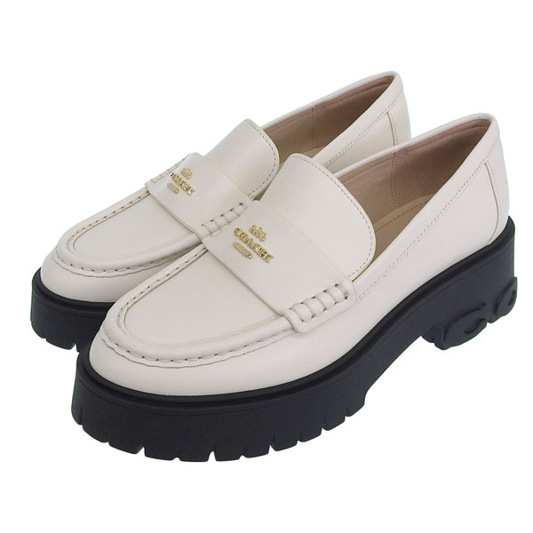コーチ 靴 レディース ローファー アウトレット レザー チョーク ルーシー RUTHIE LTHR LOAFER CM587CHK6 COACH