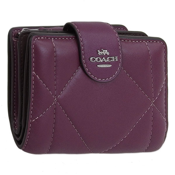 COACH バーガンディ 二つ折り財布 COACH（コーチ） 財布 レディース 2つ折り 折財布 アウトレット レザー
