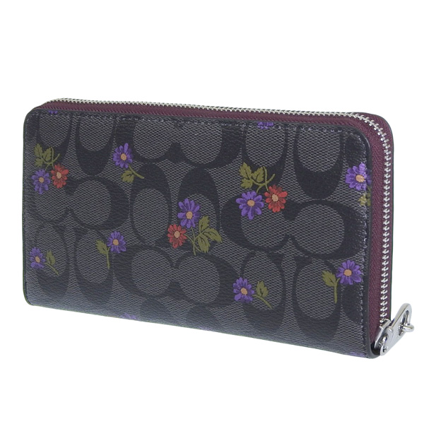 COACH（コーチ） 財布 レディース 長財布 アウトレット ブラックマルチ