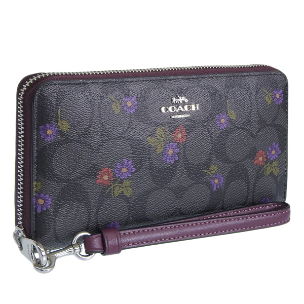 COACH（コーチ） 財布 レディース 長財布 アウトレット ブラックマルチ