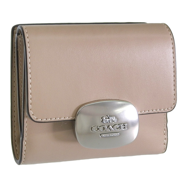 コーチ 財布 レディース 二つ折り財布 アウトレット レザー ベージュ エライザ スモール ウォレット ELIZA SMALL WALLET  CP254SVTP COACH