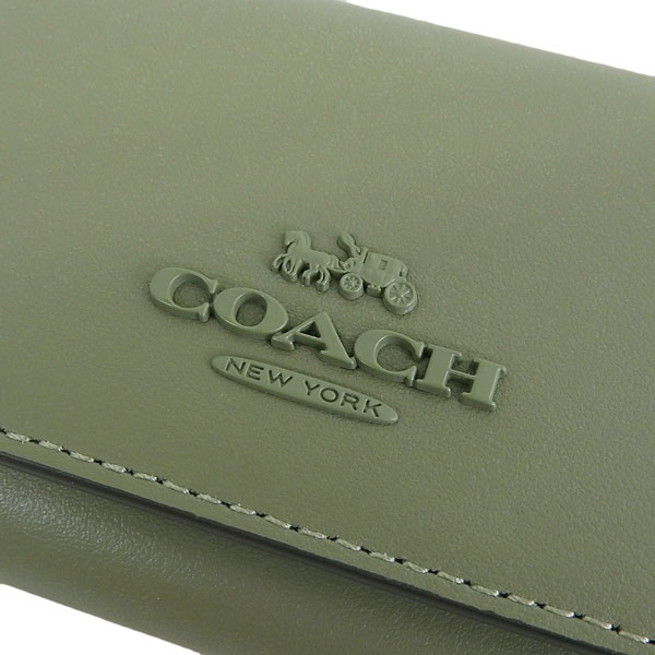未使用級✨COACH コーチ グリーン 三つ折り 財布 ウォレット 現行 コーチ COACH 財布 （グリーン） -waja bazar - 海外ファッション